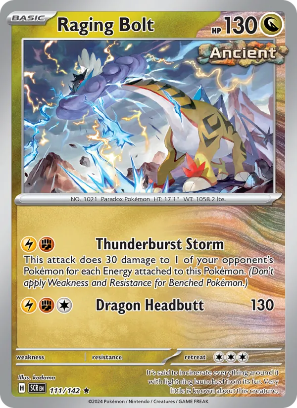 Raging Bolt - Stellar Crown Pokemon Card