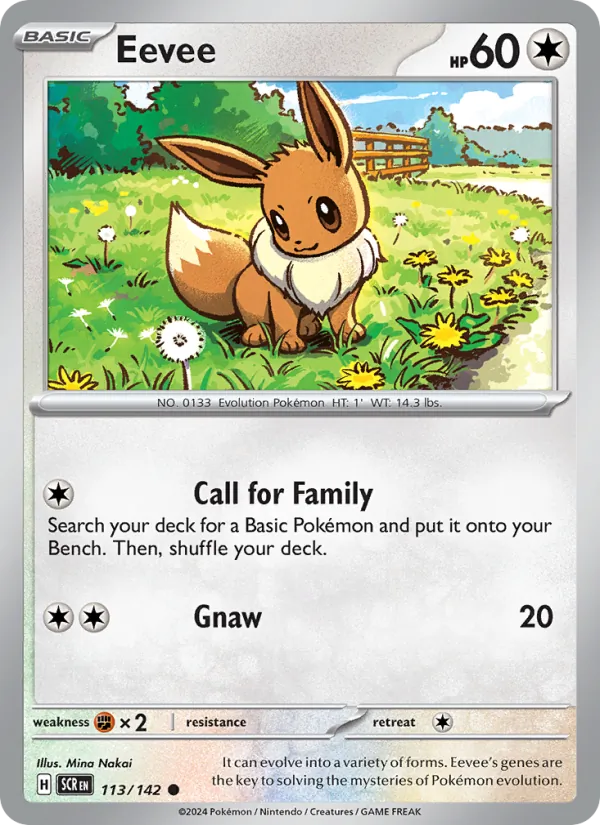 Eevee - Stellar Crown Pokemon Card