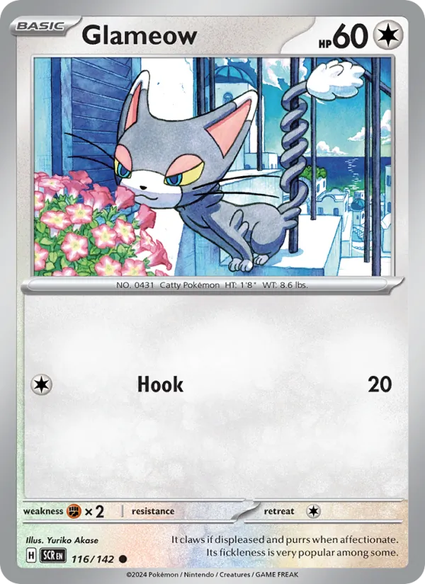 Glameow - Stellar Crown Pokemon Card
