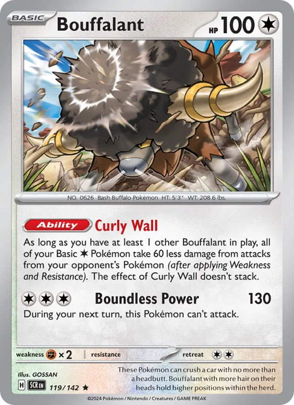 Bouffalant - Stellar Crown Pokemon Card