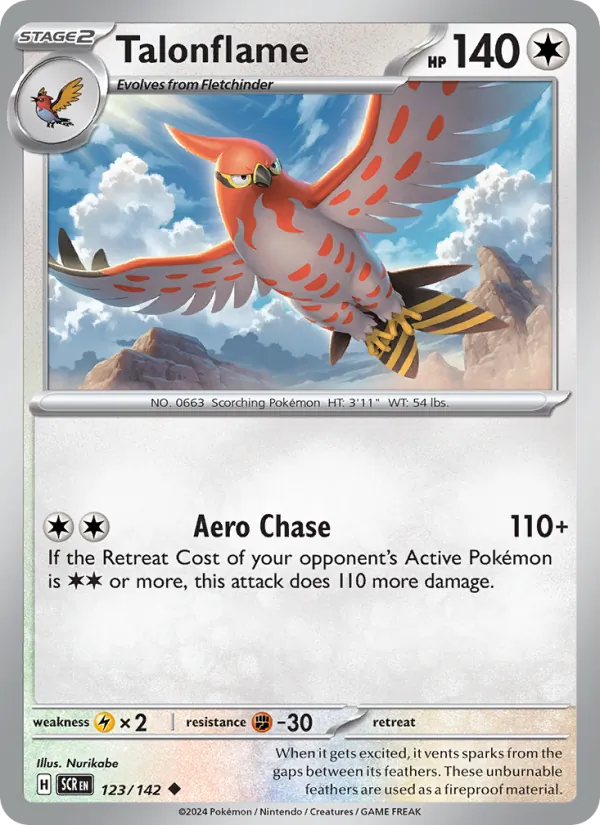 Talonflame - Stellar Crown Pokemon Card