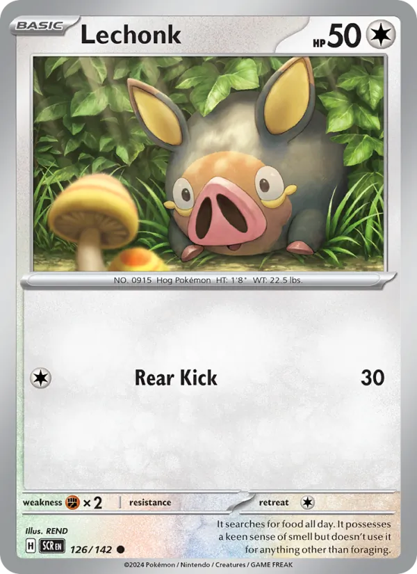 Lechonk - Stellar Crown Pokemon Card