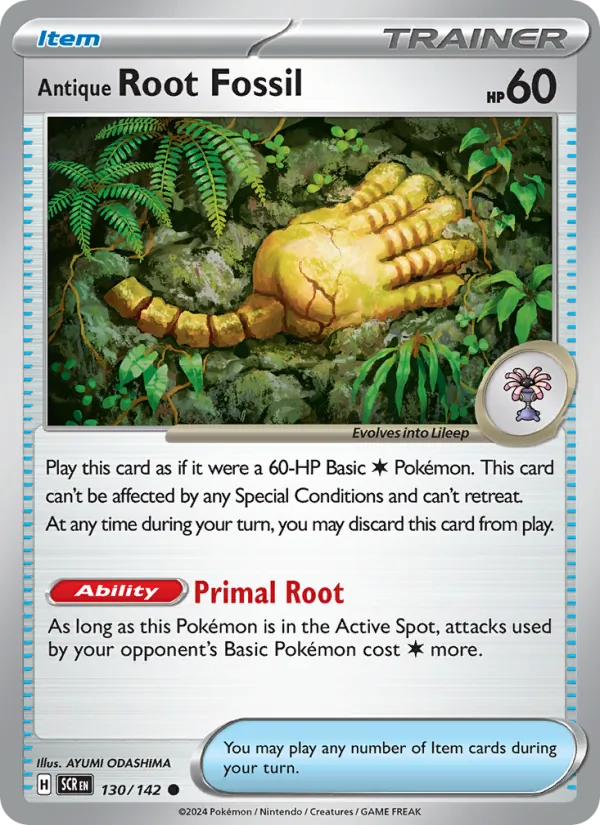 Antique Root Fossil - Stellar Crown Pokemon Card