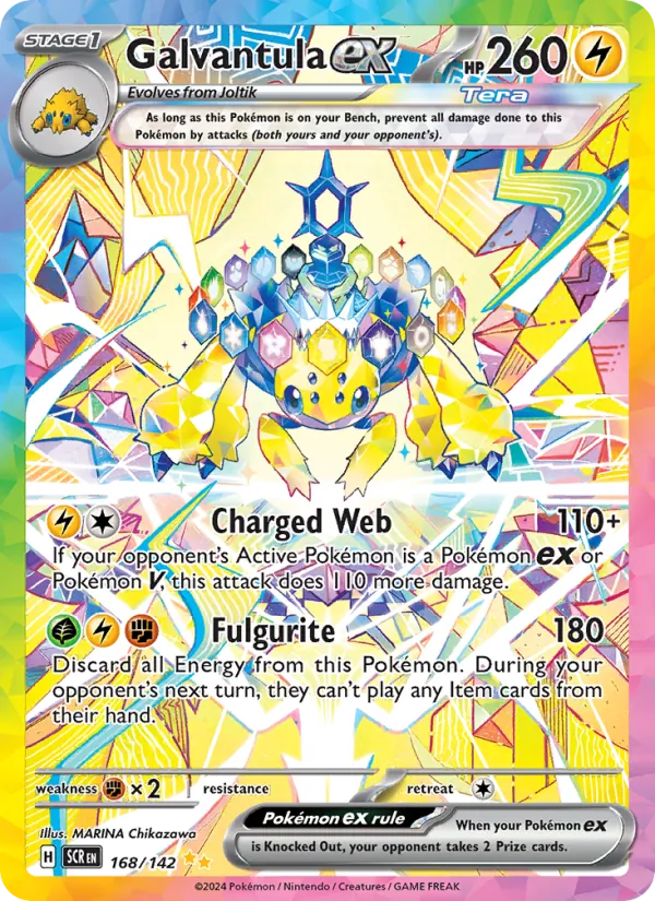 Galvantula ex - Stellar Crown Pokemon Card
