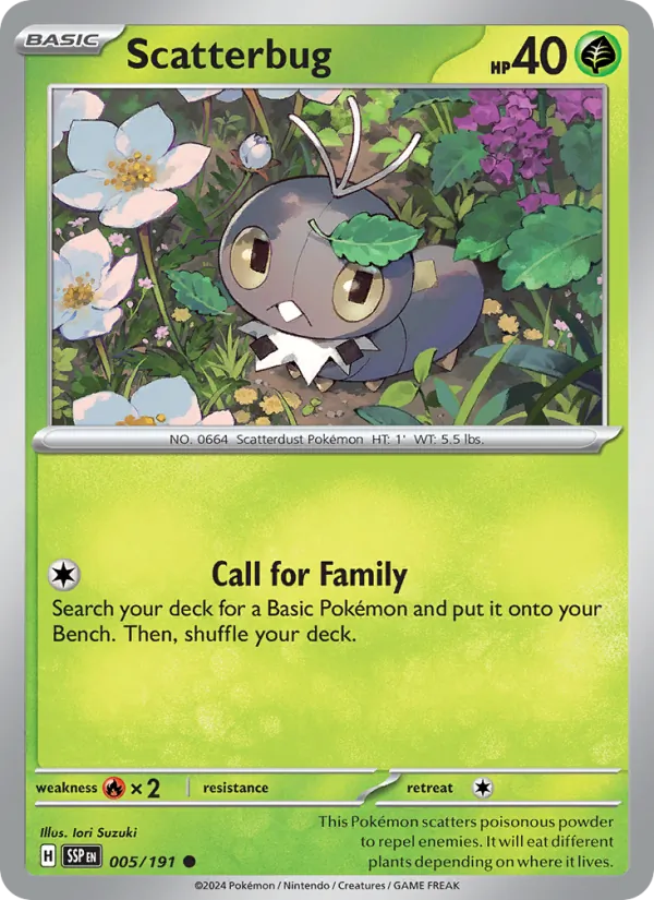 Scatterbug - Surging Sparks Pokemon Card