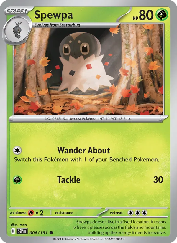 Spewpa - Surging Sparks Pokemon Card