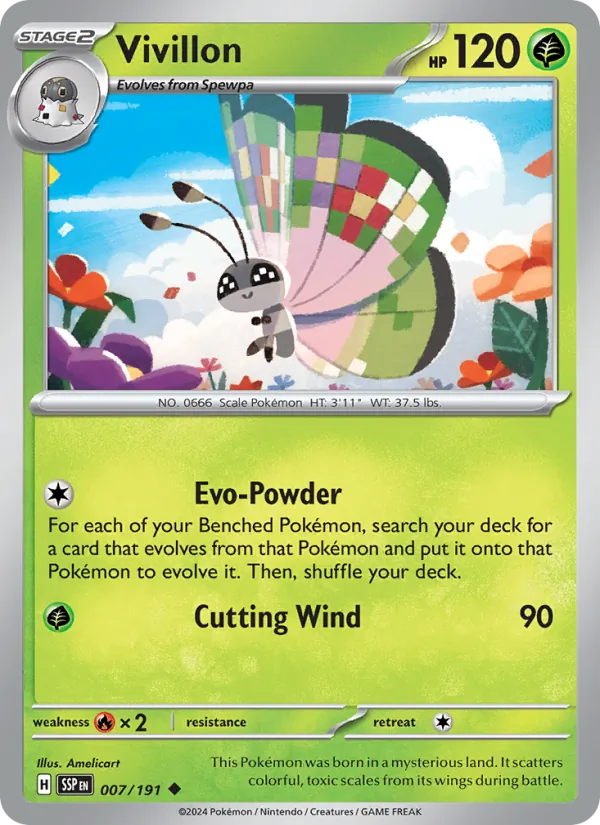 Vivillon - Surging Sparks Pokemon Card