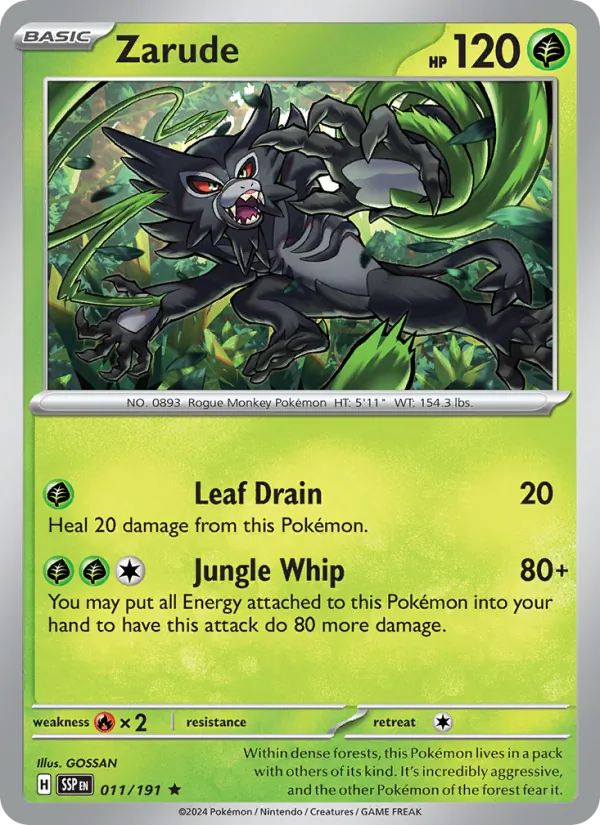 Zarude - Surging Sparks Pokemon Card