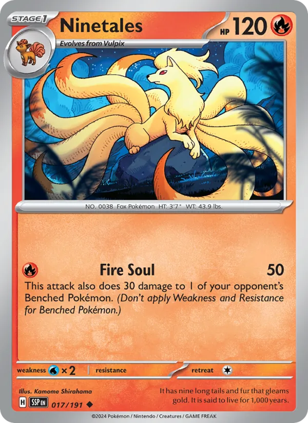 Ninetales - Surging Sparks Pokemon Card