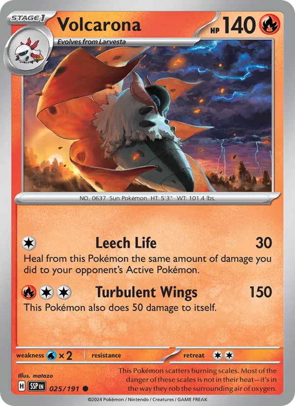 Volcarona - Surging Sparks Pokemon Card