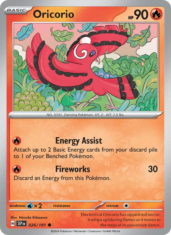 Oricorio - Surging Sparks Pokemon Card