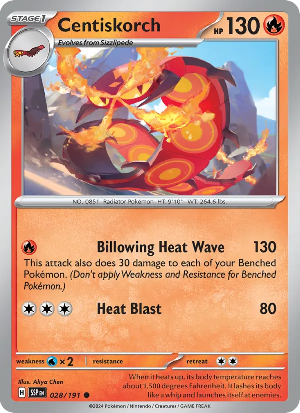 Centiskorch - Surging Sparks Pokemon Card