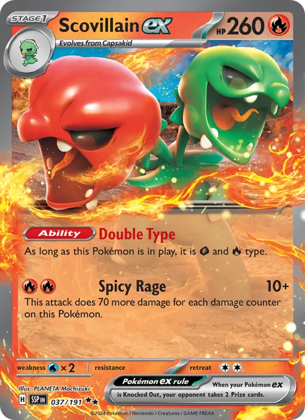 Scovillain ex - Surging Sparks Pokemon Card