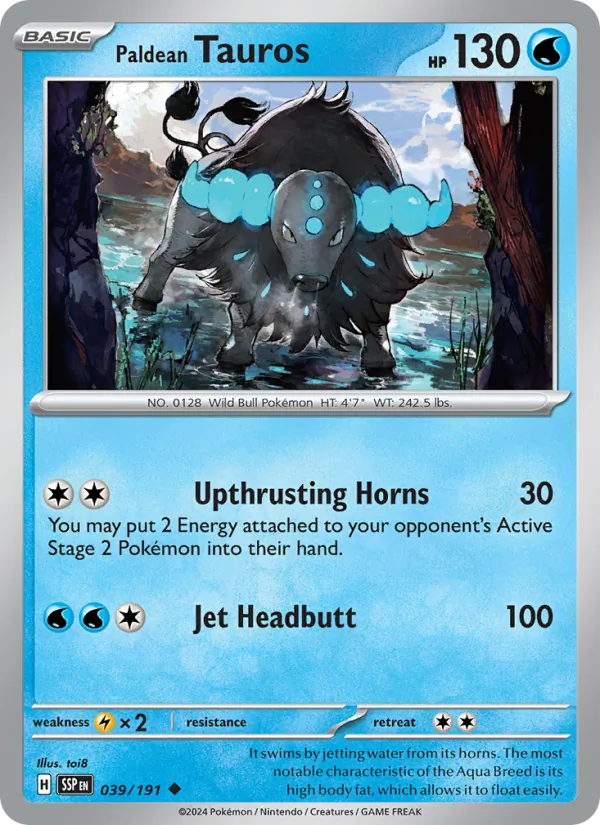 Paldean Tauros - Surging Sparks Pokemon Card