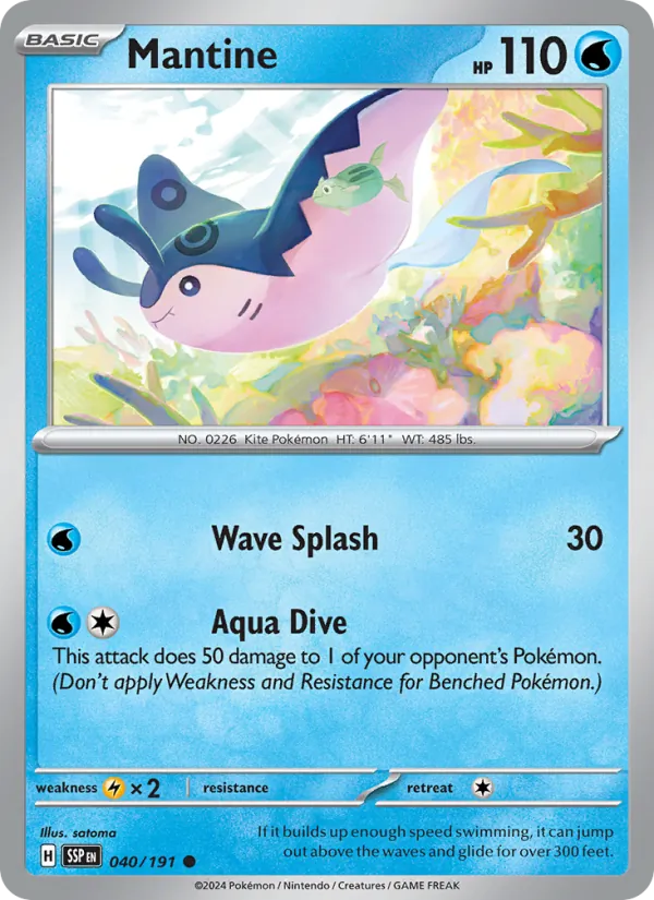 Mantine - Surging Sparks Pokemon Card