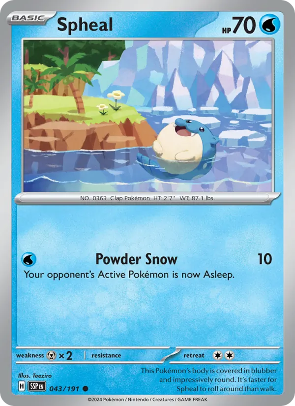 Spheal - Surging Sparks Pokemon Card