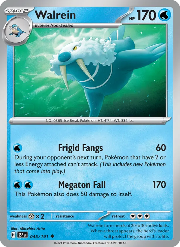 Walrein - Surging Sparks Pokemon Card