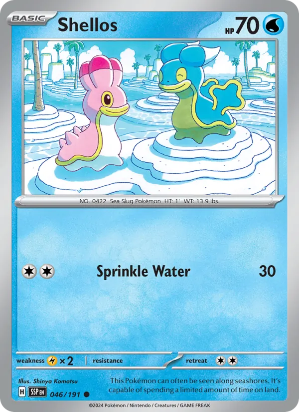 Shellos - Surging Sparks Pokemon Card