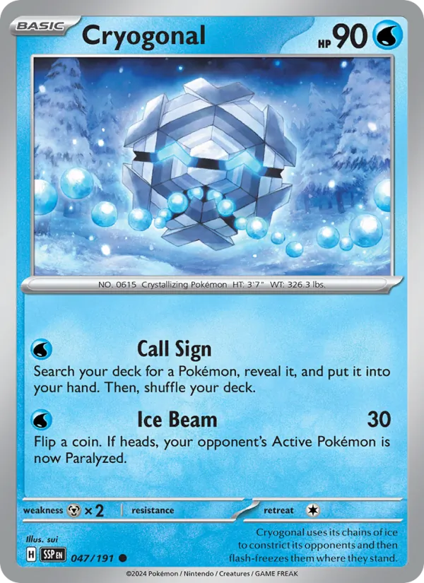Cryogonal - Surging Sparks Pokemon Card