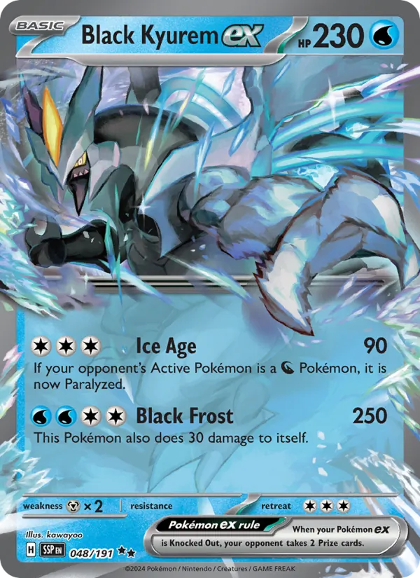 Black Kyurem ex - Surging Sparks Pokemon Card
