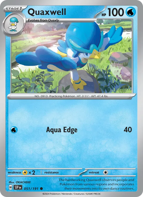 Quaxwell - Surging Sparks Pokemon Card