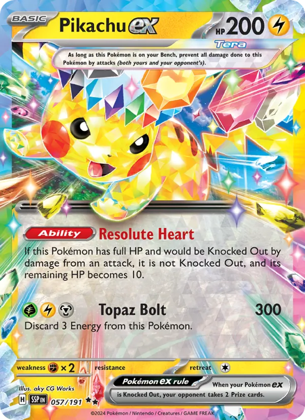 Pikachu ex - Surging Sparks Pokemon Card