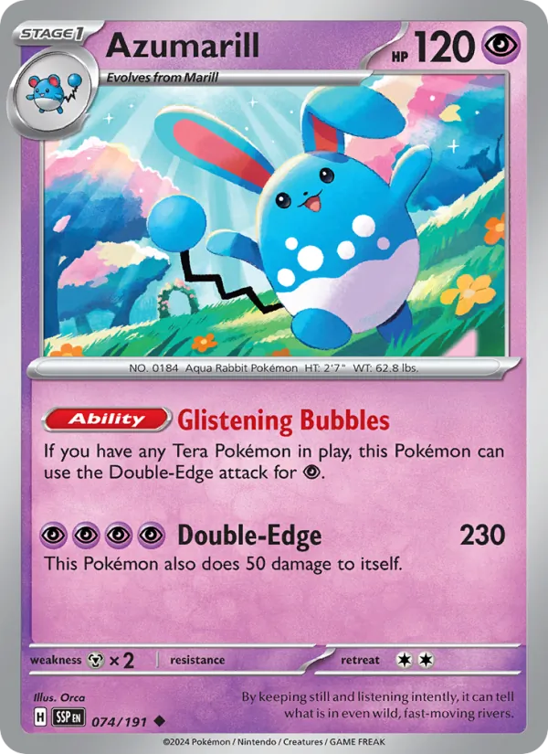 Azumarill - Surging Sparks Pokemon Card
