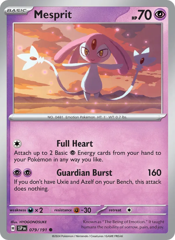 Mesprit - Surging Sparks Pokemon Card