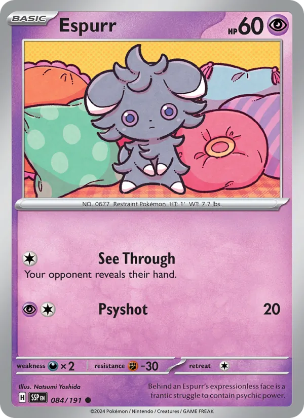 Espurr - Surging Sparks Pokemon Card
