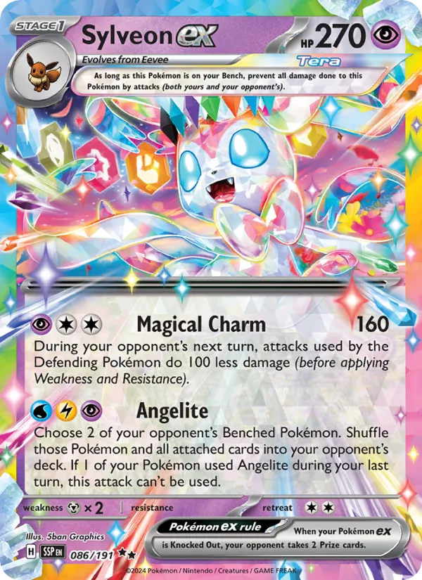 Sylveon ex - Surging Sparks Pokemon Card