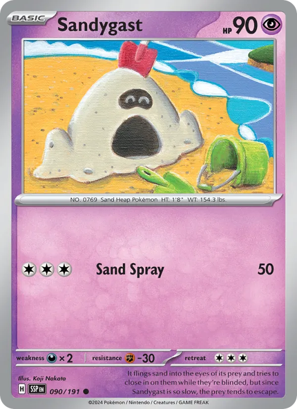 Sandygast - Surging Sparks Pokemon Card
