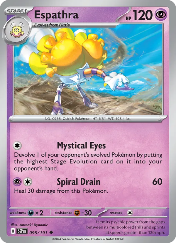 Espathra - Surging Sparks Pokemon Card