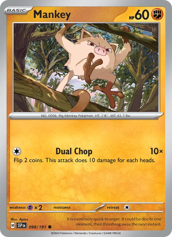 Mankey - Surging Sparks Pokemon Card