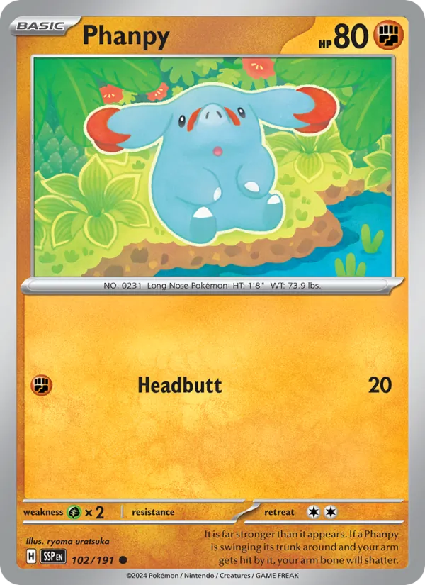 Phanpy - Surging Sparks Pokemon Card