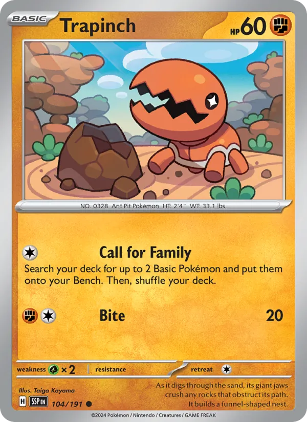 Trapinch - Surging Sparks Pokemon Card