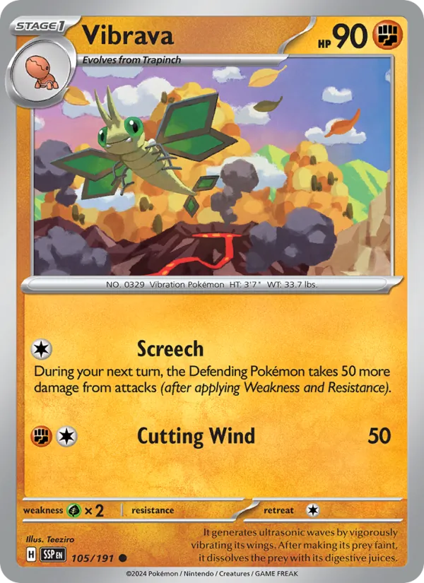 Vibrava - Surging Sparks Pokemon Card