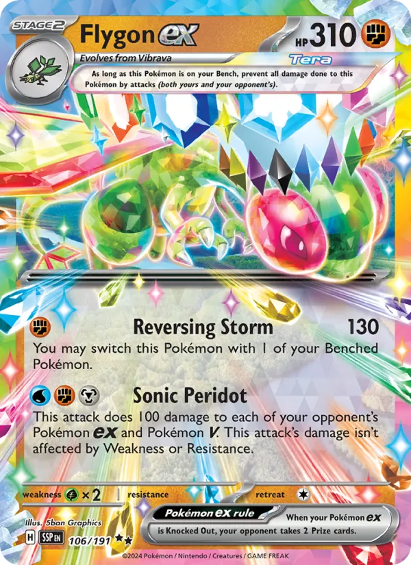 Flygon ex - Surging Sparks Pokemon Card