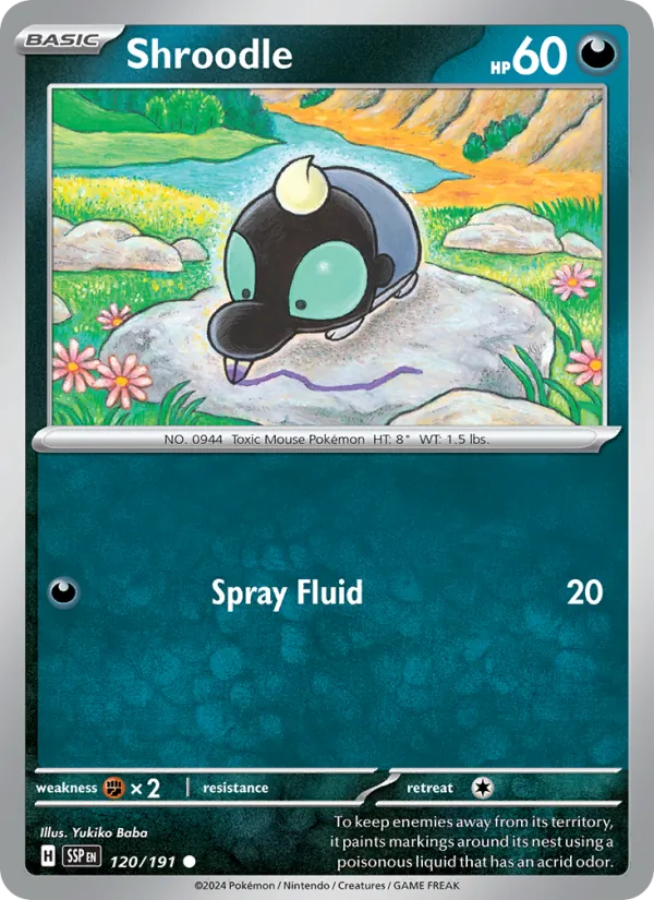 Shroodle - Surging Sparks Pokemon Card
