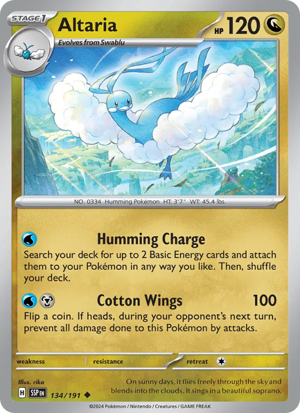 Altaria - Surging Sparks Pokemon Card