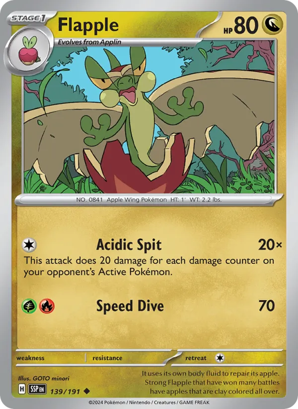 Flapple - Surging Sparks Pokemon Card