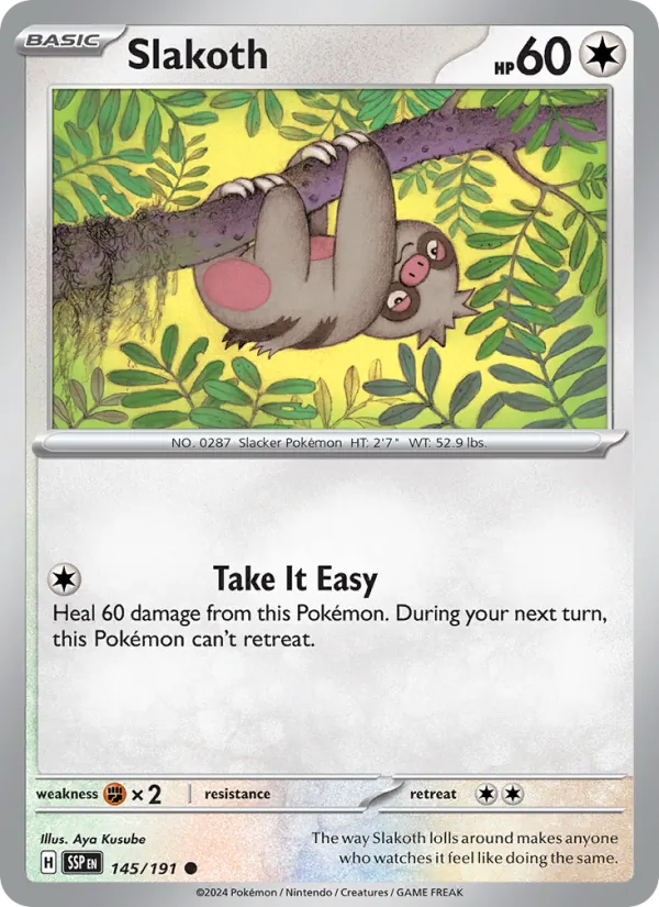 Slakoth - Surging Sparks Pokemon Card