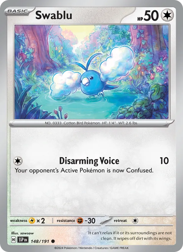 Swablu - Surging Sparks Pokemon Card