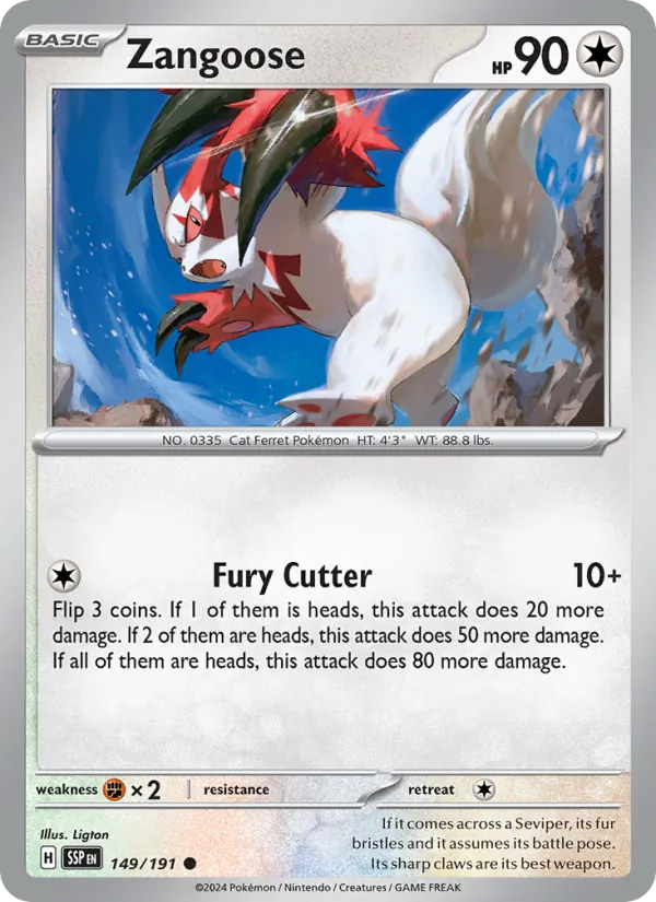 Zangoose - Surging Sparks Pokemon Card