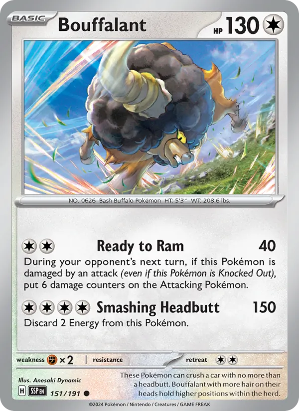 Bouffalant - Surging Sparks Pokemon Card