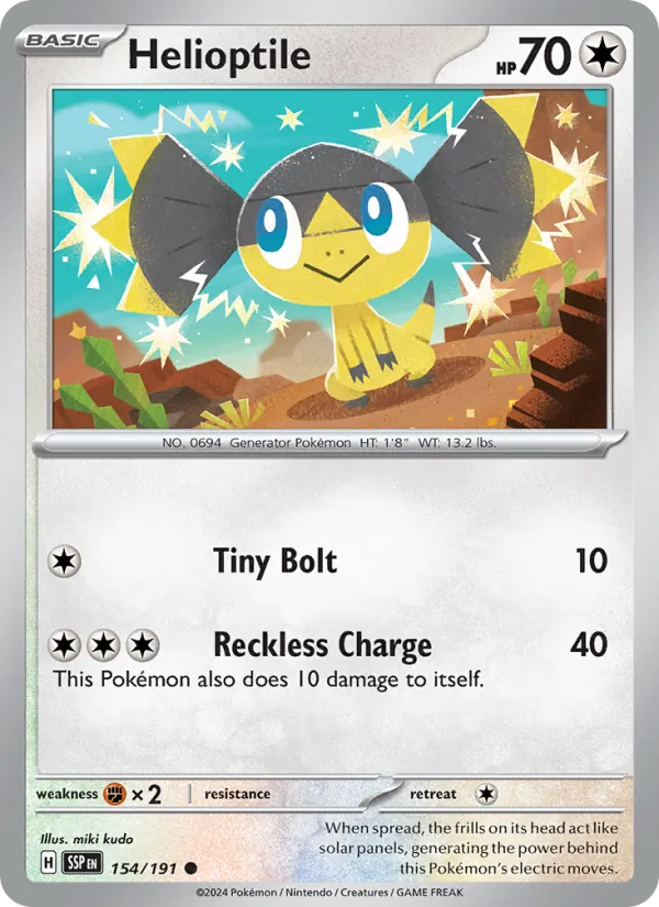 Helioptile - Surging Sparks Pokemon Card