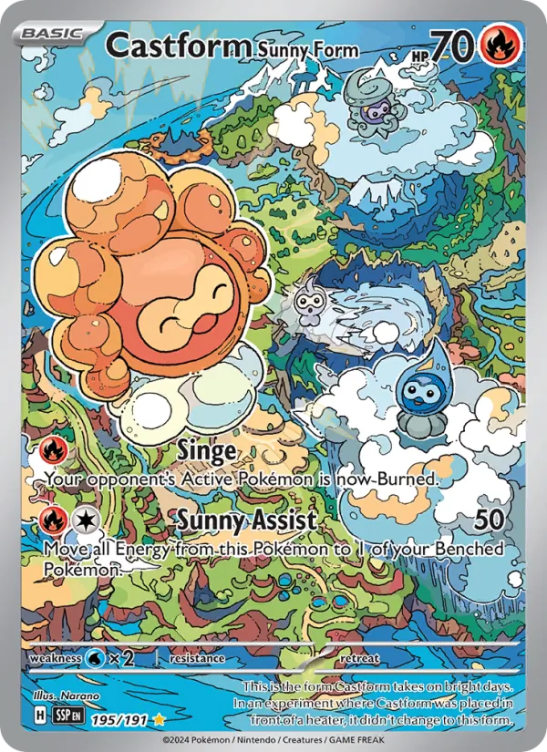Castform Sunny Form - Surging Sparks Pokemon Card