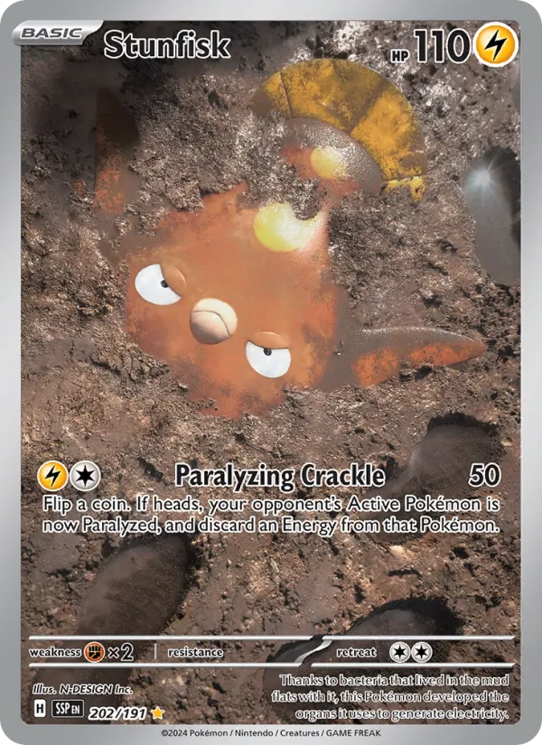 Stunfisk - Surging Sparks Pokemon Card