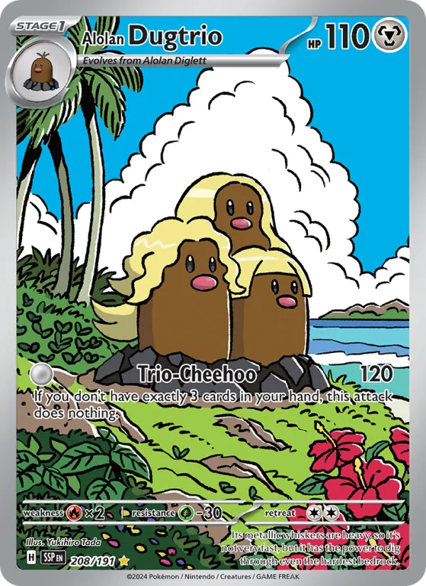 Alolan Dugtrio - Surging Sparks Pokemon Card