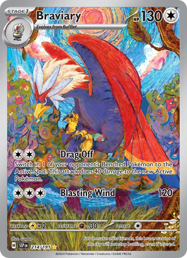 Braviary - Surging Sparks Pokemon Card