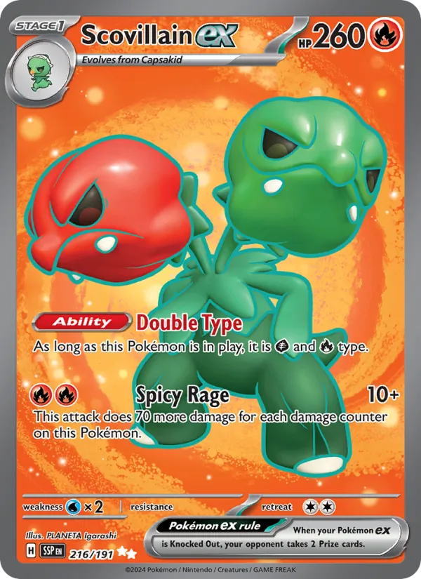 Scovillain ex - Surging Sparks Pokemon Card